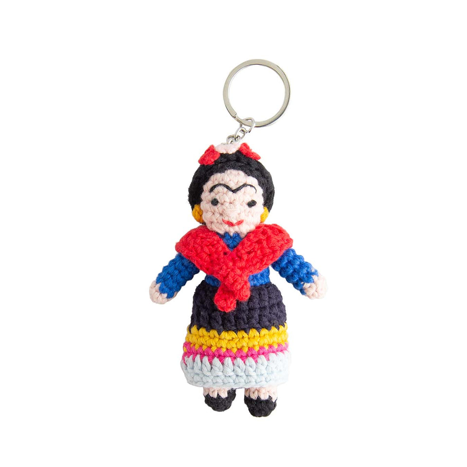 Crochet Keyring Frida Kahlo